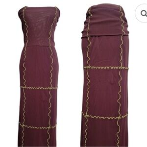 NWT Marina Moscone Black Foldover Tubino Skirt XS/S $235